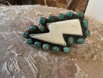 Tibetan Lightening Bone & Turquoise Ring