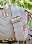 Caroline Hill Jace Crossbody Nude V Quilted