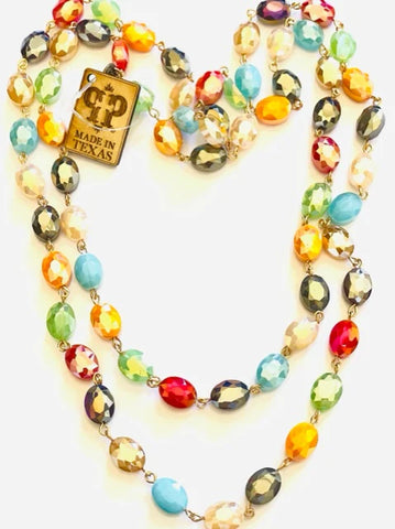 Pink Panache Multi Oval Beaded Necklace