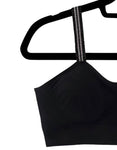 Strap Its Basic Bra Black Ruffle on Black Bra