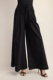 Black Wide Leg Linen Pants