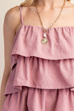 Dusty Pink Ruffle Tank