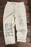 Jaded Gypsy Peace & Love Jeans — Parchment