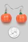 Orange Pumpkin Dangle Earrings