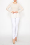 Off White Celestial Breeze Mesh Top