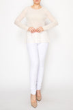 Off White Celestial Breeze Mesh Top