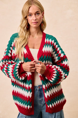 🎁 Holly Jolly Chunky Knit Cardigan