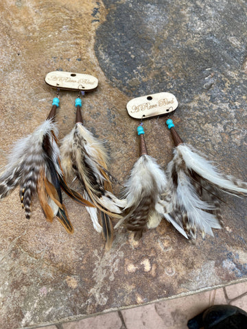 Feather Feather Bundle Earrings: Silver