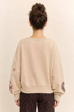 Vintage Holiday Graphic Washed Sweatshirt: Olive / S-M-L(2-2-2)