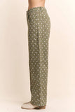 High-Waist Polka Dot Barrel Pants: Black / S-M-L(2-2-2)