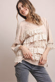 Lace Layers Oversized Cotton Tee