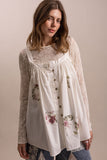 Rose Cottage Button Front Tank