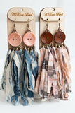 Button & Boho Fringe Earrings by A Rare Bird
