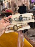 Heirloom Cameo Crystal Choker by A Rare Bird in Blue and Amber