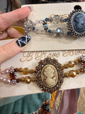 Heirloom Cameo Crystal Choker by A Rare Bird in Blue and Amber