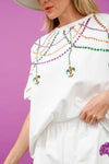 Mardi Gras Sequin Necklaces T-Shirt