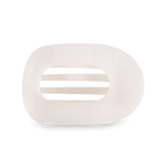 Teleties Coconut White Large Flat Round Clip