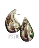 Large raindrop post earring 9PE416: Gold