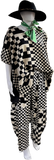 Harem Pants with Checkerboard Pattern