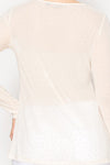 Off White Celestial Breeze Mesh Top