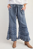 Lucy Chambray Pants - Dark Denim