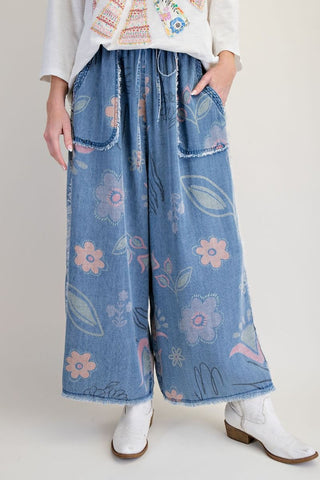 Petal Drift Chambray Pants 🌬️🌼