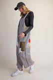 Patchwork Daydream Striped Overalls