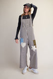 Patchwork Daydream Striped Overalls