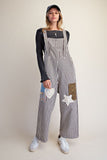 Patchwork Daydream Striped Overalls