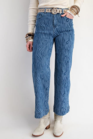 Wander Wild Zebra Denim Stretch Jeans