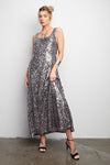 Sequin Maxi Dress - Platinum