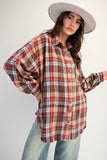 Warm Meadow Plaid Top