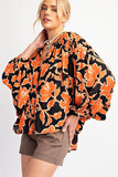 Pumpkin Spice Flowy Blouse