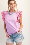 Lilac Daydream Embroidered Knit Top