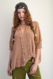 Mocha Ribbed Tee