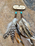 Feather Feather Bundle Earrings: Silver