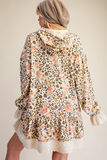 Wildflower Leopard Hoodie Dress back view