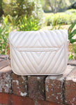 Caroline Hill Angela Quited Crossbody PEARL V QUILTED