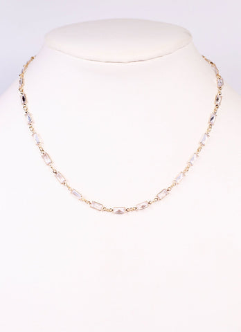 Fonda Crystal Choker Necklace GOLD