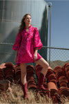 Pink Evenings Jacquard Dress