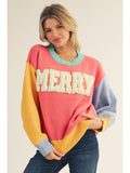 🎄 Merry & Bright Colorblock Sweater