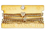 Pink Panache Heart Star Bracelet Set