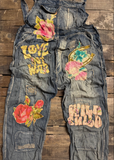 House of Jaded Gypsy Sunfaded Trail Love Overalls Jaded Gypsy