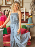 Mineral Washed Denim Jumpsuit