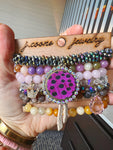 Purple cheetah Bracelet Stack Bangles