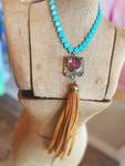 Wearable Art Necklace Turquoise Star