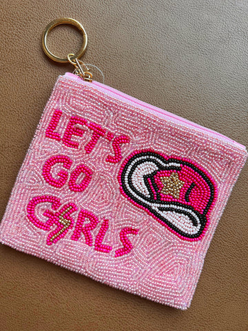 Lets Go Girls Beaded Coin purse