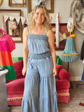 Mineral Washed Denim Jumpsuit