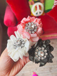 Crystal Button Slide with Rosette