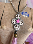 Wearable Art - Peace Star Tassel Necklace